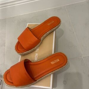 Michael Kors Vibrant Orange Sandals